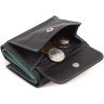 Женский кожаный кошелек черного цвета на магните ST Leather 1767259 - 4