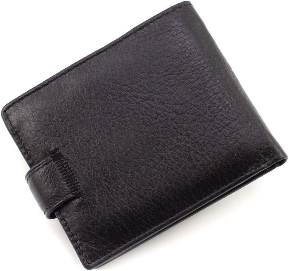 Чорне чоловіче портмоне із натуральної шкіри під документи ST Leather 1767359