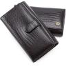 Чорний лаковий гаманець з монетницьою і блоком для карт ST Leather (16289) - 5