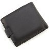 Небольшое мужское портмоне из натуральной черной кожи с блоком под карты ST Leather 1767459 - 3
