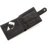 Небольшое мужское портмоне из натуральной черной кожи с блоком под карты ST Leather 1767459 - 7