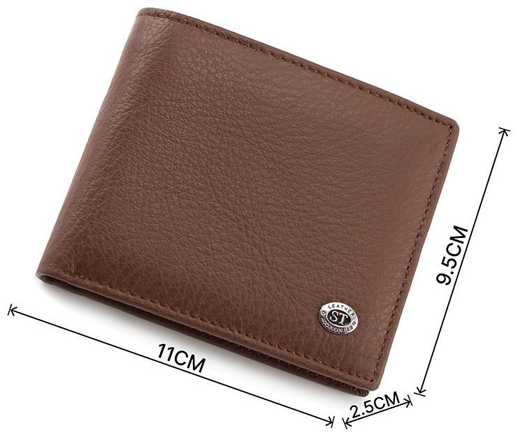 Стильний гаманець коричневого кольору на магніті ST Leather (16523) modnotak фото №3