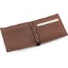 Стильний гаманець коричневого кольору на магніті ST Leather (16523) - 3
