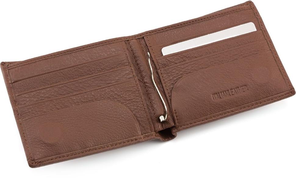Стильний гаманець коричневого кольору на магніті ST Leather (16523)