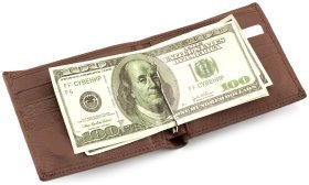 Стильний гаманець коричневого кольору на магніті ST Leather (16523)