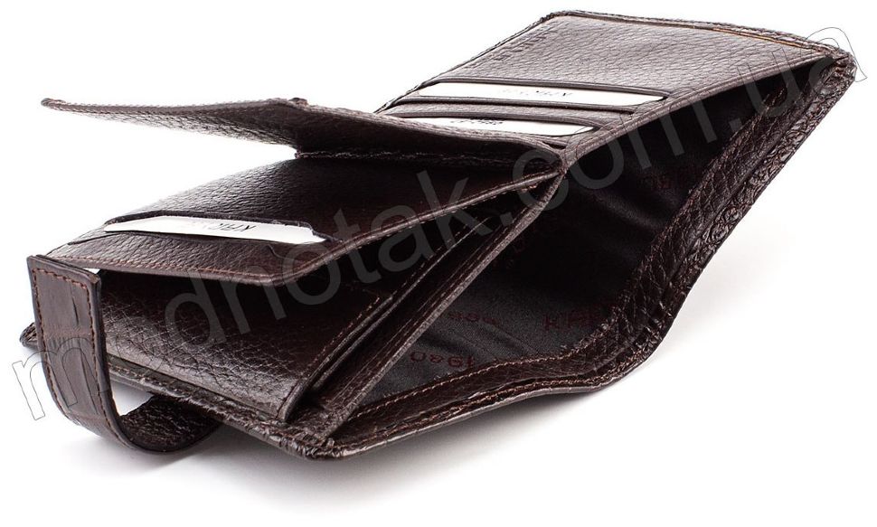 Коричневий шкіряний гаманець під крокодила KARYA (0952-57)