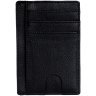 Компактний картхолдер-гаманець із натуральної фактурної шкіри чорного кольору Hammonds Flycatcher CC607 RFID-захист 108059 modnotak фото - 5
