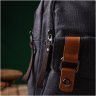 Чорна текстильна сумка-рюкзак з двома відділеннями на блискавці Vintage 2422162 - 9