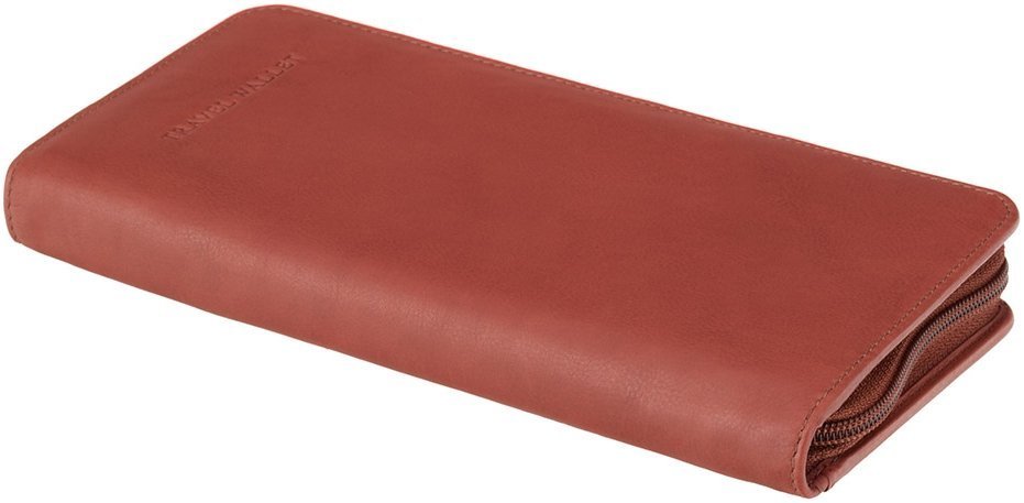 Коричневый дорожный кошелек из натуральной кожи высокого качества на запястье Visconti 68759