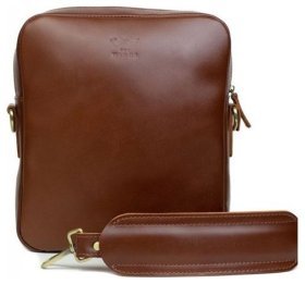 Светло-коричневая мужская сумка-планшет из гладкой кожи высокого качества BlankNote Challenger S 78959