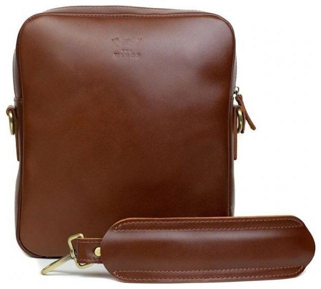 Светло-коричневая мужская сумка-планшет из гладкой кожи высокого качества BlankNote Challenger S 78959 modnotak фото №2