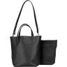 Чорна жіноча сумка-шоппер з натуральної шкіри високої якості Issa Hara Мері (27022) - 3