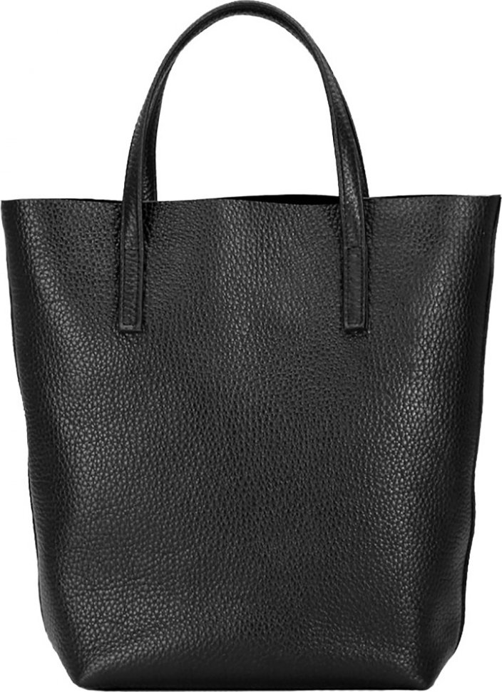 Чорна жіноча сумка-шоппер з натуральної шкіри високої якості Issa Hara Мері (27022)