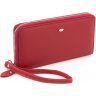 Шкіряний жіночий гаманець на блискавці червоного кольору з гладкої шкіри - ST Leather (19467) - 1
