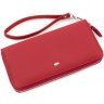 Шкіряний жіночий гаманець на блискавці червоного кольору з гладкої шкіри - ST Leather (19467) - 3
