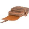 Плечевая мужская сумка из натуральной кожи коричневого цвета с винтажным эффектом Visconti Jules 69059 - 4