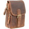 Плечевая мужская сумка из натуральной кожи коричневого цвета с винтажным эффектом Visconti Jules 69059 - 7