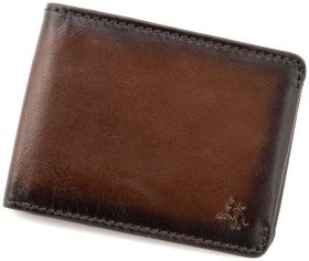 Кожаное мужское портмоне коричневого цвета с монетницей Visconti Zanotti 69259