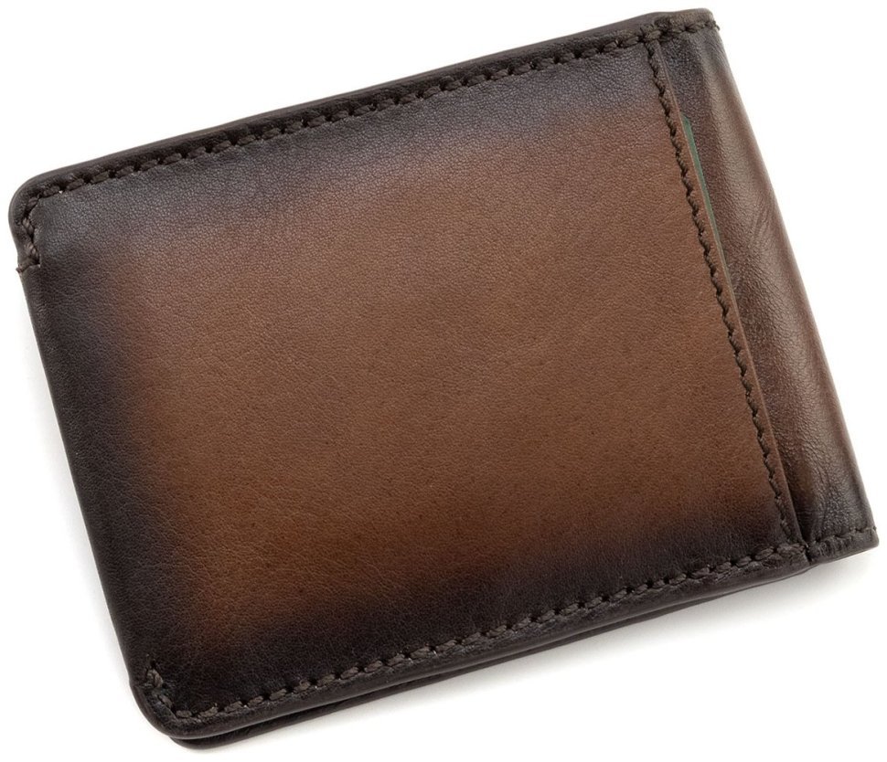 Кожаное мужское портмоне коричневого цвета с монетницей Visconti Zanotti 69259 фото №3 Кожаное мужское портмоне коричневого цвета с монетницей Visconti Zanotti 69259 modnotak фото №3