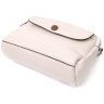 Невелика жіноча сумка з натуральної шкіри білого кольору на дві блискавки Vintage 2422323 - 3