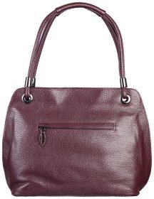 Бордовая женская сумка из зернистой кожи с двумя ручками Desisan 80960