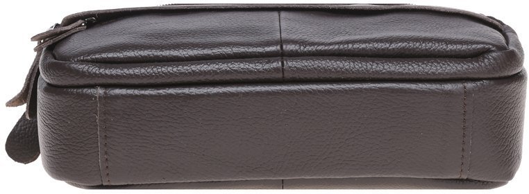 Чоловіча горизонтальна сумка з натуральної шкіри коричневого кольору Borsa Leather (15647)