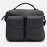 Мужская кожаная сумка-портфель среднего размера в черном цвете Keizer 71660 - 2