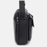 Чоловіча шкіряна сумка-портфель середнього розміру у чорному кольорі Keizer 71660 - 4