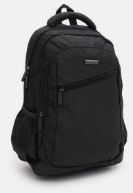 Мужской рюкзак из черного полиэстера на змейке Aoking 71860