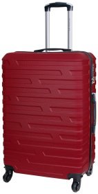Чемодан большого размера Costa Brava бордового цвета из ABS-пластика Vip Collection 102460