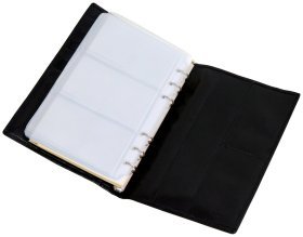 Кожаный блокнот органайзер без застежки Diamond черного цвета Vip Collection 102560
