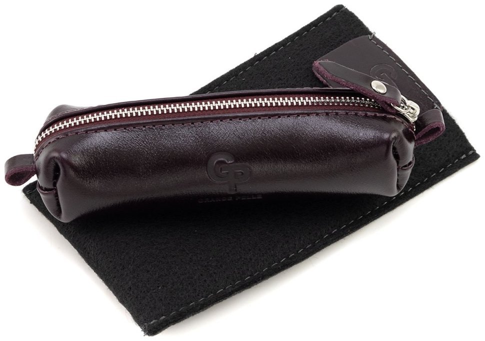 Ключниця из натуральной кожи Алькор Grande Pelle 82760 бордового цвета modnotak фото №5