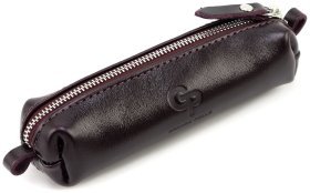 Ключниця из натуральной кожи Алькор Grande Pelle 82760 бордового цвета