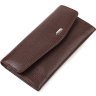 Горизонтальний жіночий гаманець коричневого кольору із натуральної шкіри флотар CANPELLINI (2421696) - 1