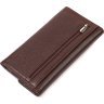 Горизонтальний жіночий гаманець коричневого кольору із натуральної шкіри флотар CANPELLINI (2421696) - 2