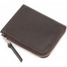 Темно-коричневий гаманець гладкої шкіри без монетниці Grande Pelle (13311) - 3