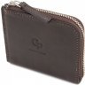 Темно-коричневий гаманець гладкої шкіри без монетниці Grande Pelle (13311) - 1