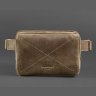 Шкіряна сумка на пояс темно-коричневого кольору на блискавці BlankNote Dropbag Mini (12630) - 3