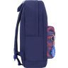 Темно-синий текстильный рюкзак с принтом Bagland (53460) - 2