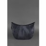 Винтажная сумка темно-синего из высококачественной кожи на молнии BlankNote Круассан (12649) - 6