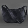 Винтажная сумка темно-синего из высококачественной кожи на молнии BlankNote Круассан (12649) - 3