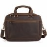 Мужская сумка для ноутбука из винтажной кожи коричневого цвета Tiding Bag (15814) - 2