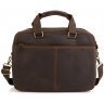 Мужская сумка для ноутбука из винтажной кожи коричневого цвета Tiding Bag (15814) - 3