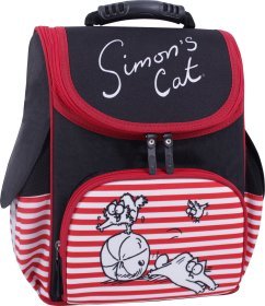Каркасний шкільний рюкзак із текстилю Simon's cat - Bagland 53760