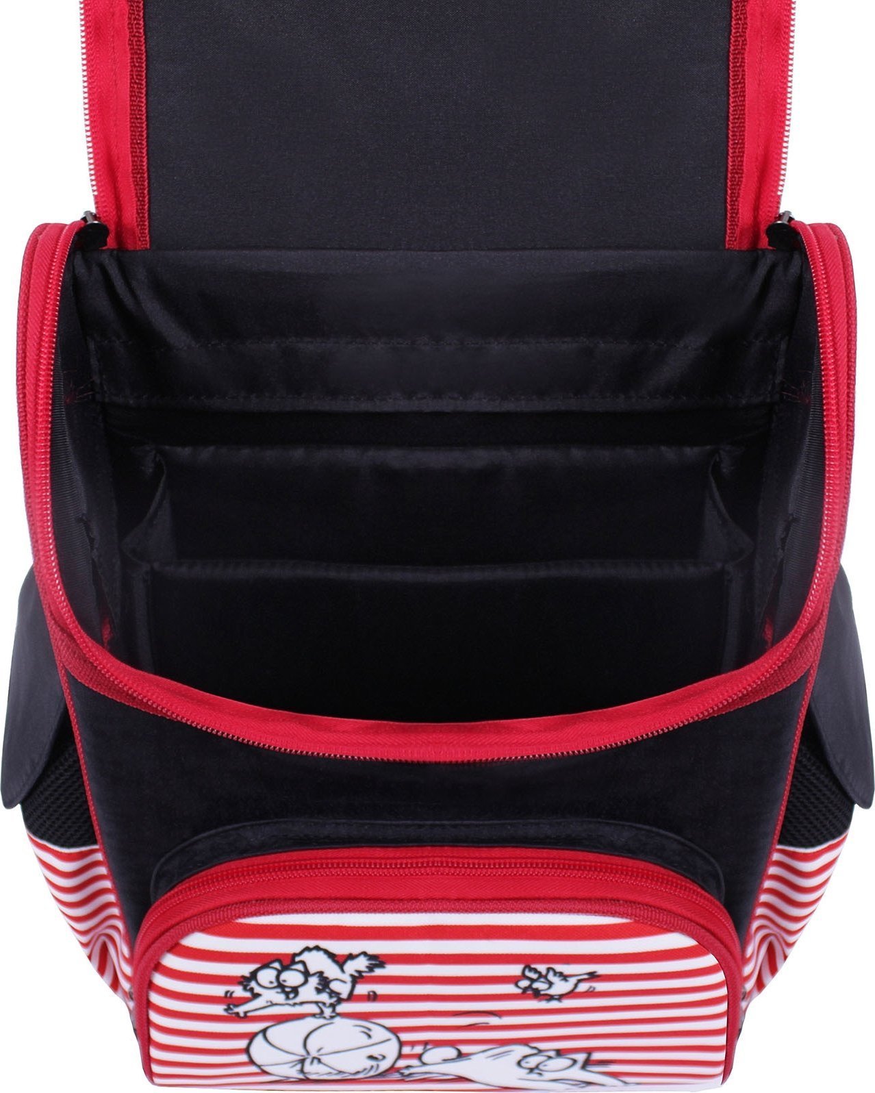 Каркасный школьный рюкзак из текстиля Simon's cat - Bagland 53760