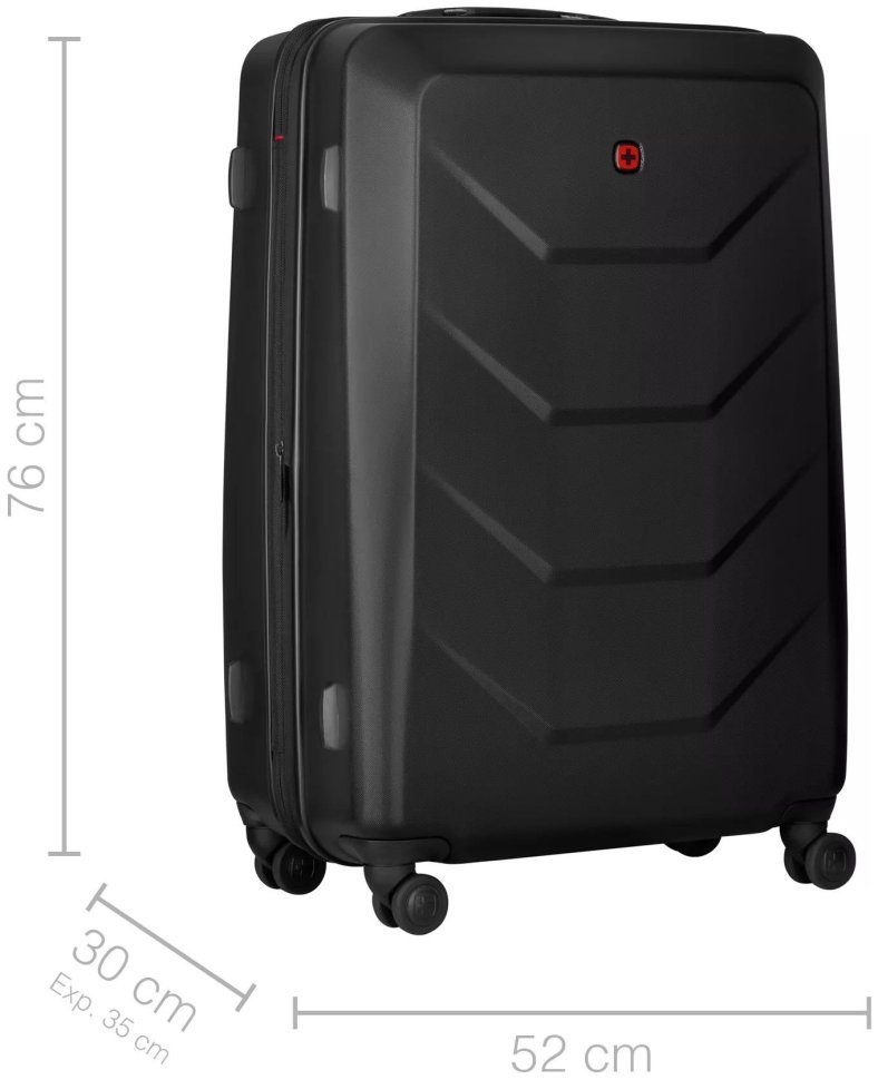 Валіза Wenger, Prymo, велика, пластик, 4 колеса, чорна фото №4 Валіза Wenger, Prymo, велика, пластик, 4 колеса, чорна modnotak фото №4