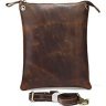 Коричневая мужская сумка через плечо из натуральной винтажной кожи Vintage (14061) - 2