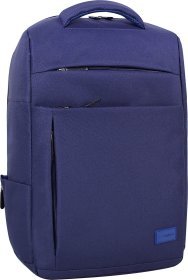 Мужской рюкзак синего цвета из плотного текстиля с отсеком под ноутбук Bagland (54160)