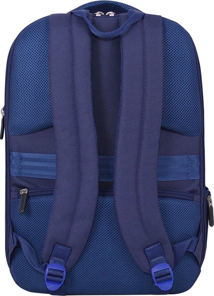 Чоловічий рюкзак синього кольору із щільного текстилю з відсіком під ноутбук Bagland (54160)