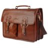 Діловий чоловічий портфель із натуральної гладкої шкіри Ashwood Gareth Briefcase VT 94160 коричневого кольору фото №3 Діловий чоловічий портфель із натуральної гладкої шкіри Ashwood Gareth Briefcase VT 94160 коричневого кольору modnotak фото - 3